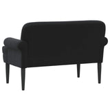 Loveseat con bottoni imbottiti Nero 120 x 66 x 78 cm
