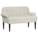 Loveseat con bottoni imbottiti Crema 120 x 66 x 78 cm
