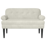 Loveseat con bottoni imbottiti Crema 120 x 66 x 78 cm