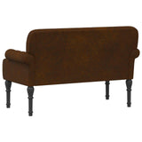 Loveseat con bottoni imbottiti Marrone 120 x 65 x 78 cm