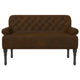 Loveseat con bottoni imbottiti Marrone 120 x 65 x 78 cm