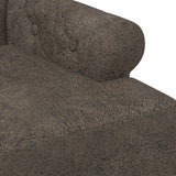 Loveseat con bottoni imbottiti Grigio Scuro 120 x 65 x 78 cm