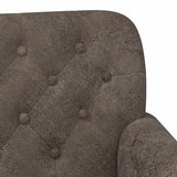 Loveseat con bottoni imbottiti Grigio Scuro 120 x 65 x 78 cm