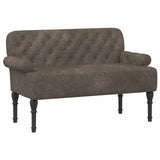 Loveseat con bottoni imbottiti Grigio Scuro 120 x 65 x 78 cm