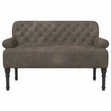 Loveseat con bottoni imbottiti Grigio Scuro 120 x 65 x 78 cm