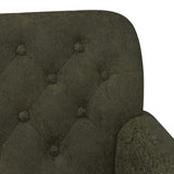 Loveseat con bottoni imbottiti Verde militare 120 x 65 x 78 cm