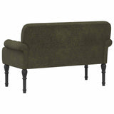 Loveseat con bottoni imbottiti Verde militare 120 x 65 x 78 cm
