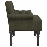 Loveseat con bottoni imbottiti Verde militare 120 x 65 x 78 cm