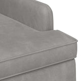 Loveseat con bottoni imbottiti Grigio Chiaro 111 x 65 x 79 cm