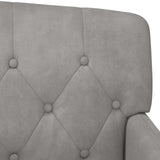 Loveseat con bottoni imbottiti Grigio Chiaro 111 x 65 x 79 cm
