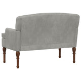 Loveseat con bottoni imbottiti Grigio Chiaro 111 x 65 x 79 cm