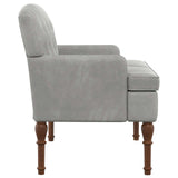 Loveseat con bottoni imbottiti Grigio Chiaro 111 x 65 x 79 cm