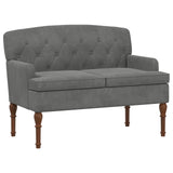 Loveseat con bottoni imbottiti Grigio Scuro 111 x 65 x 79 cm
