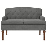 Loveseat con bottoni imbottiti Grigio Scuro 111 x 65 x 79 cm