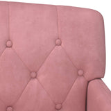 Loveseat con bottoni imbottiti Rosa 111 x 65 x 79 cm Velluto