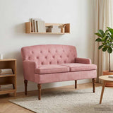 Loveseat con bottoni imbottiti Rosa 111 x 65 x 79 cm Velluto