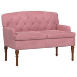 Loveseat con bottoni imbottiti Rosa 111 x 65 x 79 cm Velluto