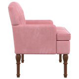 Loveseat con bottoni imbottiti Rosa 111 x 65 x 79 cm Velluto
