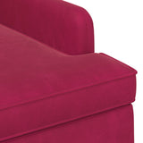 Loveseat con bottoni imbottiti Rosso Vino 111 x 65 x 79 cm