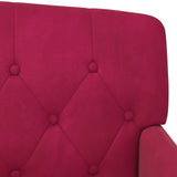 Loveseat con bottoni imbottiti Rosso Vino 111 x 65 x 79 cm