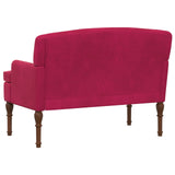 Loveseat con bottoni imbottiti Rosso Vino 111 x 65 x 79 cm