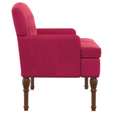 Loveseat con bottoni imbottiti Rosso Vino 111 x 65 x 79 cm
