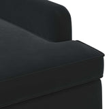 Loveseat con bottoni imbottiti Nero 111 x 65 x 79 cm Velluto
