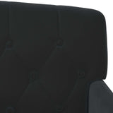 Loveseat con bottoni imbottiti Nero 111 x 65 x 79 cm Velluto