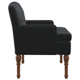 Loveseat con bottoni imbottiti Nero 111 x 65 x 79 cm Velluto