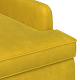 Loveseat con bottoni imbottiti Giallo Chiaro 111 x 65 x 79 cm