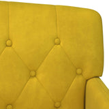 Loveseat con bottoni imbottiti Giallo Chiaro 111 x 65 x 79 cm