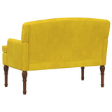 Loveseat con bottoni imbottiti Giallo Chiaro 111 x 65 x 79 cm