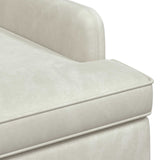 Loveseat con bottoni imbottiti Crema 111 x 65 x 79 cm Velluto