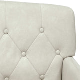 Loveseat con bottoni imbottiti Crema 111 x 65 x 79 cm Velluto
