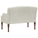 Loveseat con bottoni imbottiti Crema 111 x 65 x 79 cm Velluto