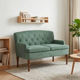 Loveseat con bottoni imbottiti Verde Mare 111 x 65 x 79 cm