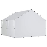Pollaio con tetto Argento 200 x 200 x 150 cm Acciaio zincato