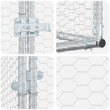 Pollaio Argento 500 x 100 x 100 cm Acciaio zincato
