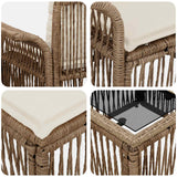 Set Divano da Giardino 4 pcs Beige polyrattan