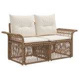Set Divano da Giardino 4 pcs Beige polyrattan