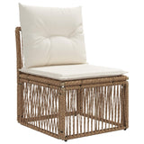 Set Divano da Giardino 4 pcs Beige polyrattan