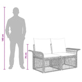 Set Divano da Giardino 4 pcs Beige polyrattan