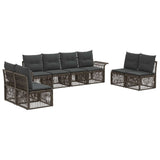 Set Divano da Giardino 8 pcs Grigio polyrattan