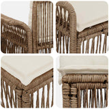Set Divano da Giardino 8 pcs Beige polyrattan