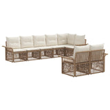 Set Divano da Giardino 8 pcs Beige polyrattan
