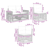 Set Divano da Giardino 9 pcs Grigio e Grigio Scuro polyrattan