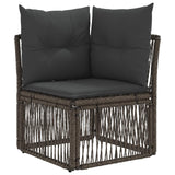 Set Divano da Giardino 6 pcs Grigio e Grigio Scuro polyrattan