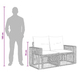 Set Divano da Giardino 9 pcs Grigio e Grigio Scuro polyrattan