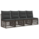Set Divano da Giardino 9 pcs Grigio e Grigio Scuro polyrattan