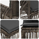 Set Divano da Giardino 11 pcs Grigio e Grigio Scuro polyrattan